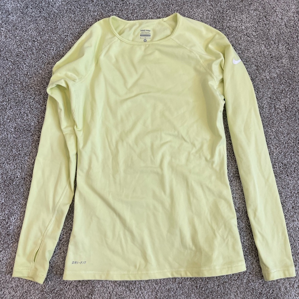 Nike Pro Light Yellow Top